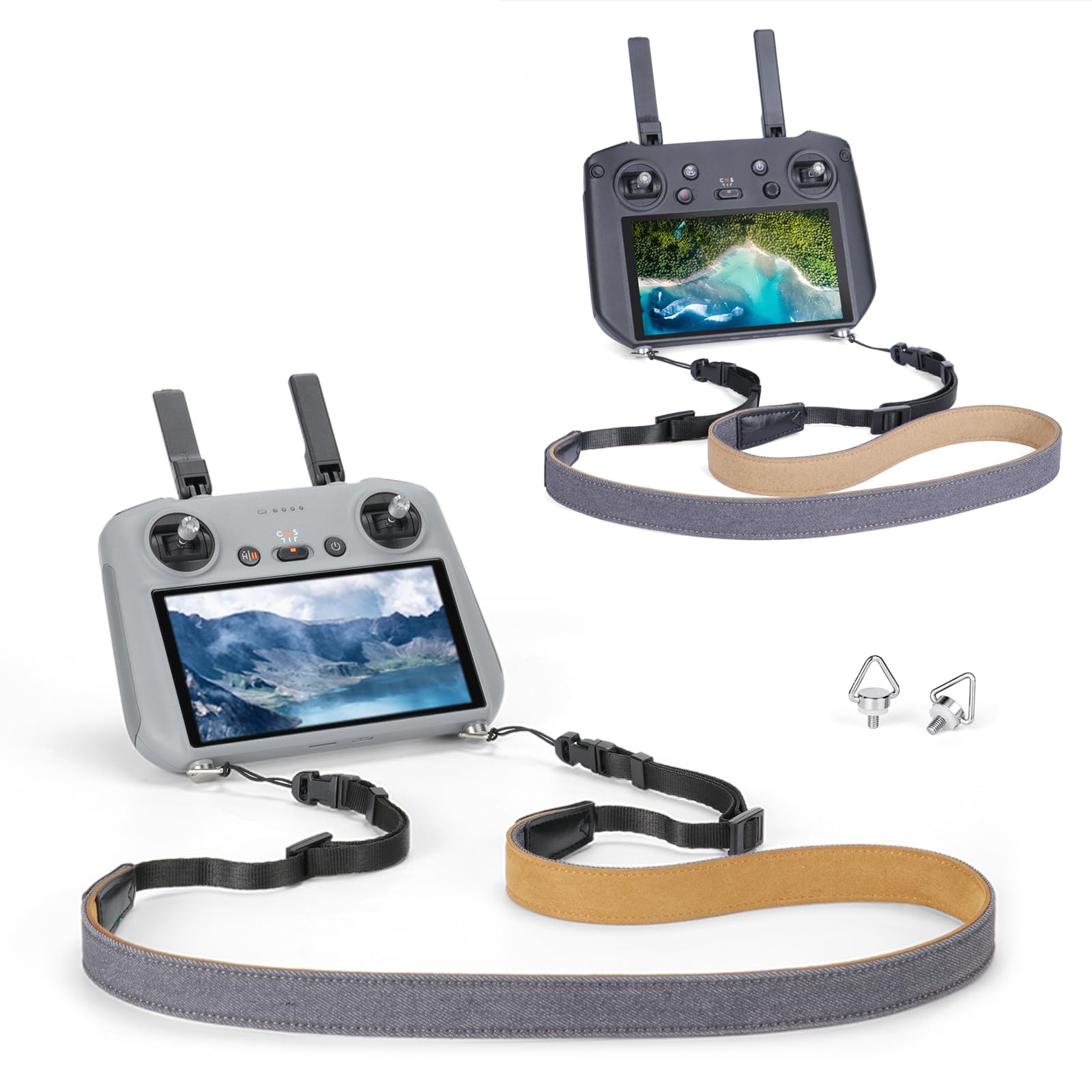 Neck Lanyard for DJI Mavic 3 Cine Mavic 2 Pro/Zoom Air2S Air2 Mini2 Combo Drone Accessories RC Pro with Screen Smart Remote Controller Shoulder Strap Neck Tape Sling [Gray]