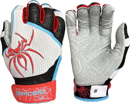 Spiderz 2025 PRO Short Cuff Adult Baseball/Softball Batting Gloves