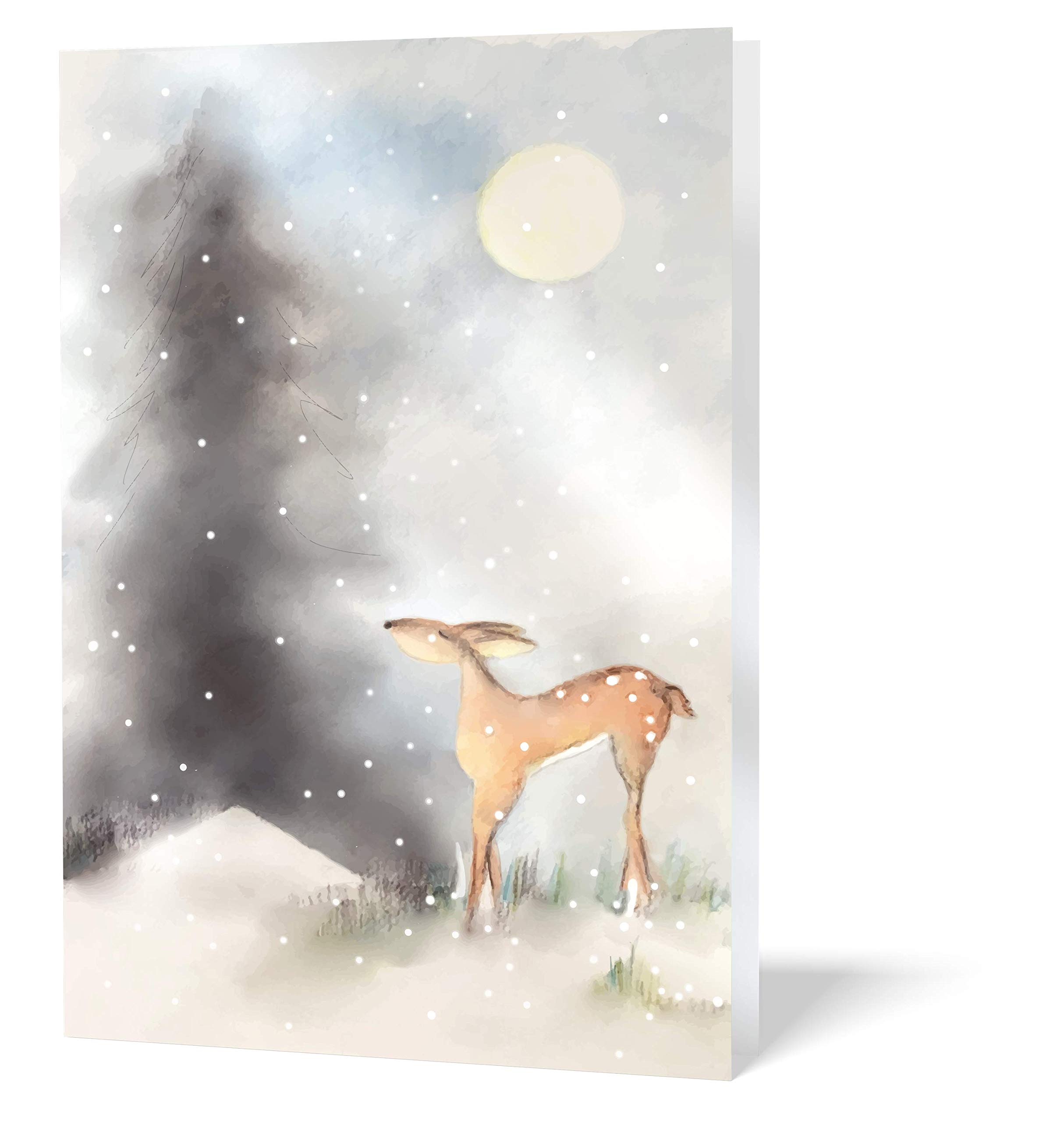UNICEF Lot de 10 cartes de Noël Snowy Scenes