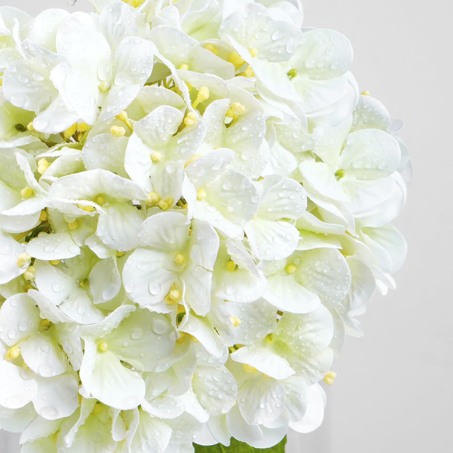 Waipfaru 4PCS Hydrangea Artificial Flowers, Real Touch, 20" Faux Hydrangea Flowers, Latex Real Touch Hydrangeas, Fake for Home Decor Party Bouquet Wedding Decoration, White - Image 4