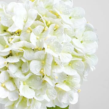 Waipfaru 4PCS Real Touch Hydrangea Artificial Flowers 20 Latex Hydrangea