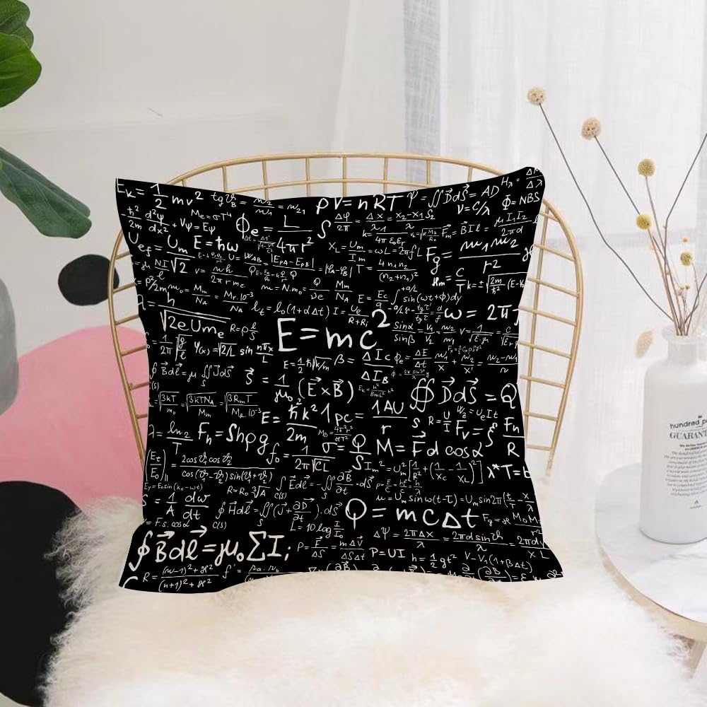Hyosxw Mathematical Topics, Physical Equations, For - A9 Cushion Cover,Throw Pillow Case Home Decorative For Living Room Bedroom Sofa Chair 18X18 Inch,Mathematical Topics, Physical Equations, Formulas, Patterns,Pillowcase 45X45cm