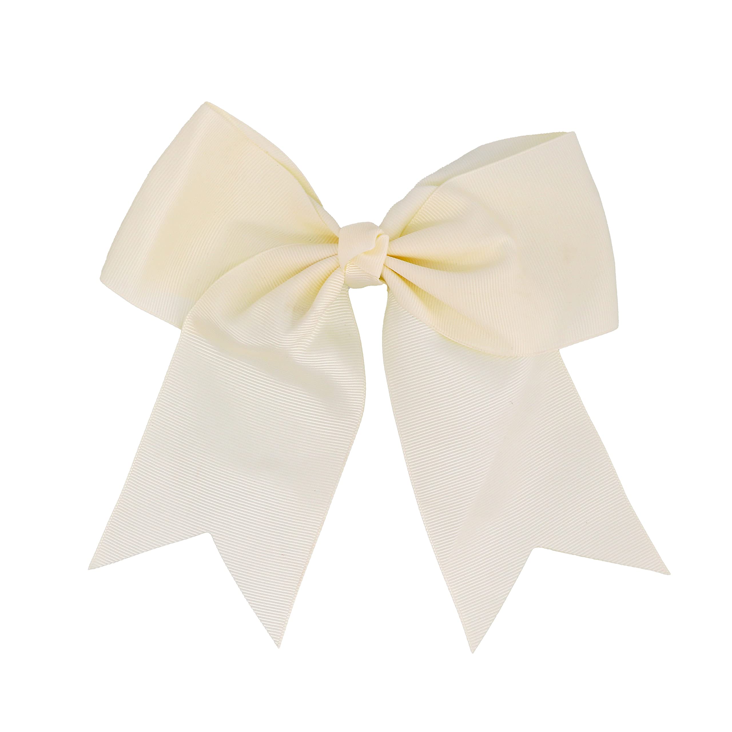 Jumbo Bow Clip with Tails (Ivory)