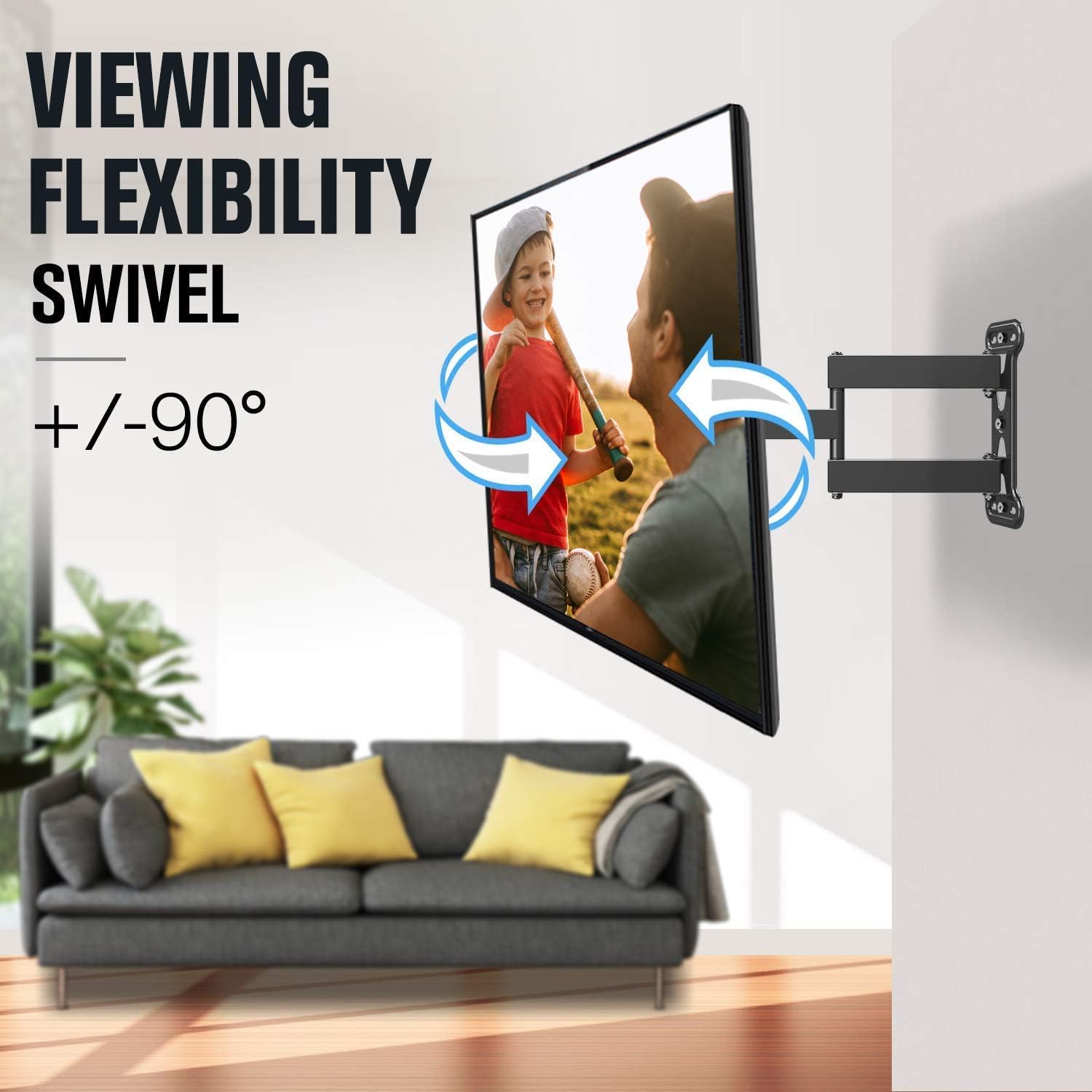 Mounting Dream TV Wall Mount Bundle for 42-70 & 26-55 Inch TVs, Fits 16/18/24 Inch studs, Max Holds 60 LBS (VESA 400/600mm)