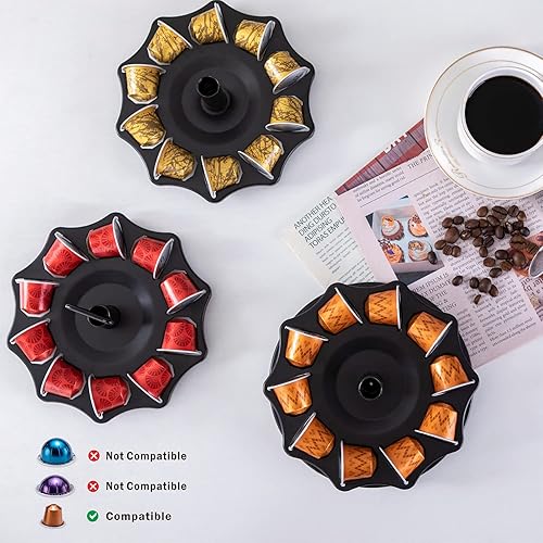 Miniatura 3 de FlagShip Nespresso - Soporte para cápsulas original de 3 niveles solo para organizador de cápsulas originales (capacidad de 30 cápsulas)