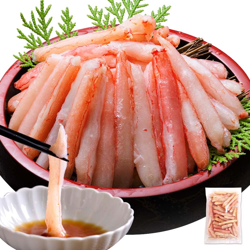 生紅ズワイポーション2キロ 棒肉100％/80本～100本！】生ずわいがに棒ポーション2kg(500g×4P)