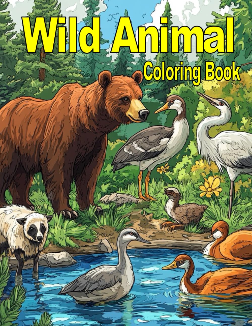Wild Animal Coloring Book