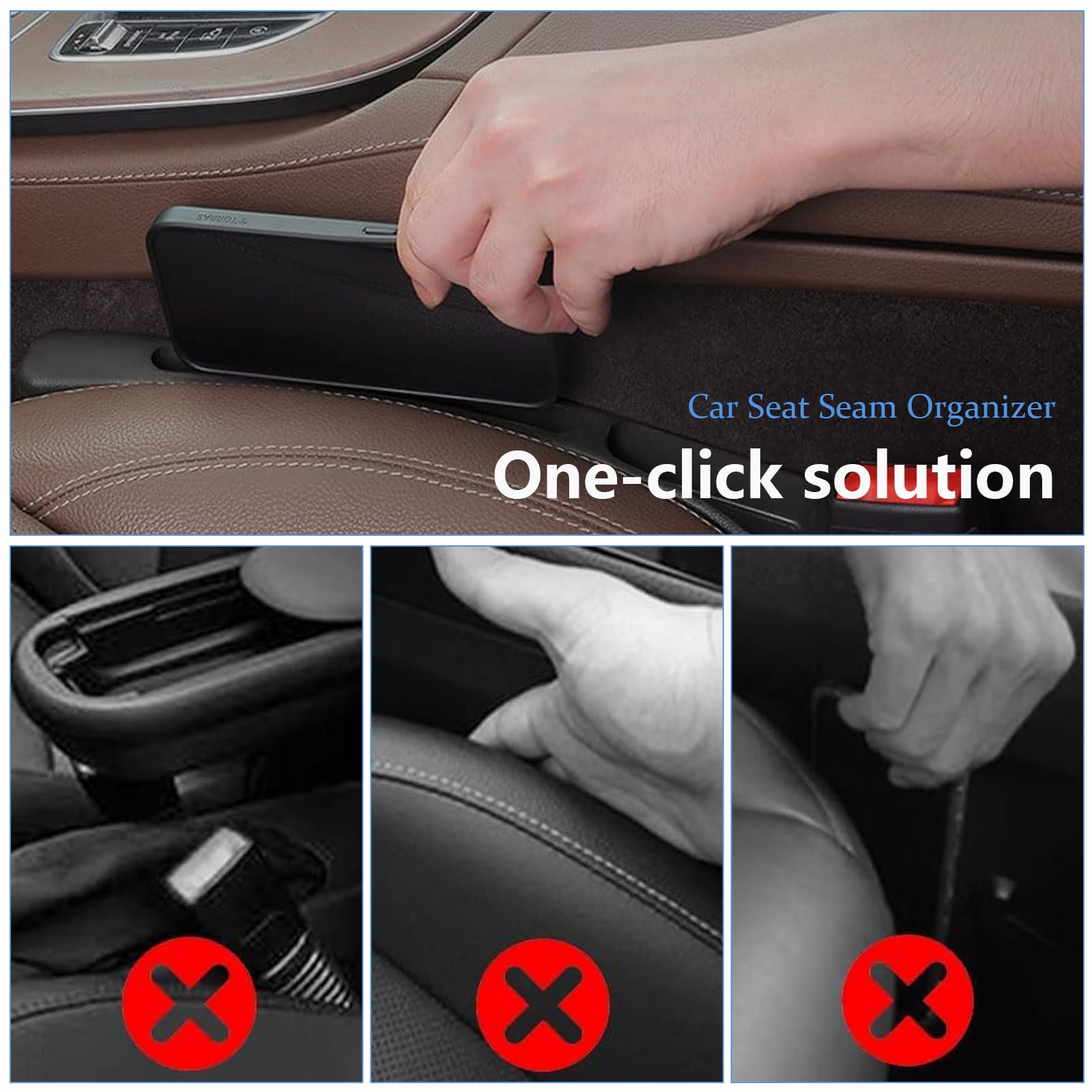 2 Pièces Remplissage De Siège De Voiture, Gap Filler Pad Pour