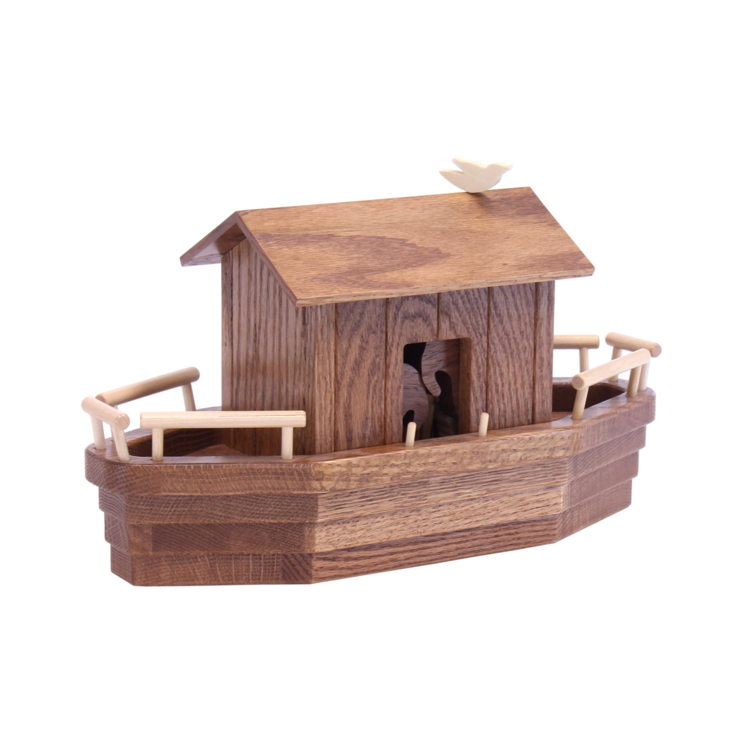 Amazon.com: AmishToyBox.com Noah's Ark Wooden Playset with 13