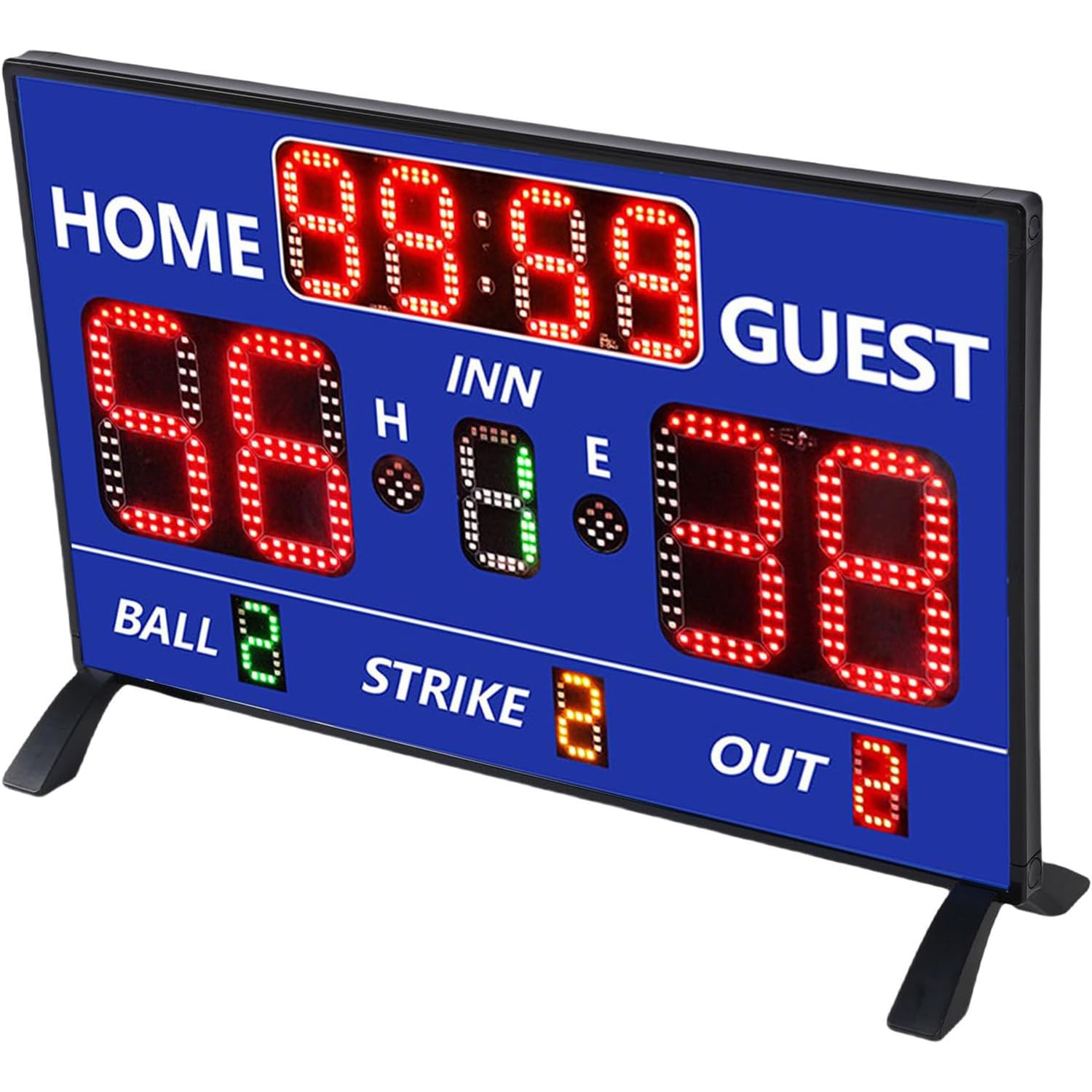 Wsexyy Electronic Baseball Scoreboard, Digital Score Board, With Remote Control, 5 Adjustable Brightness, With Inning/ball/strike/out, For Baseball Matches