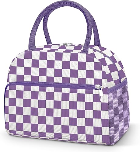 Miniatura 39 de Coobiiya Bolsa de almuerzo para mujeres y hombres, lindas bolsas de almuerzo de corduroy con aislamiento térmico reutilizables, bolsa de almuerzo de