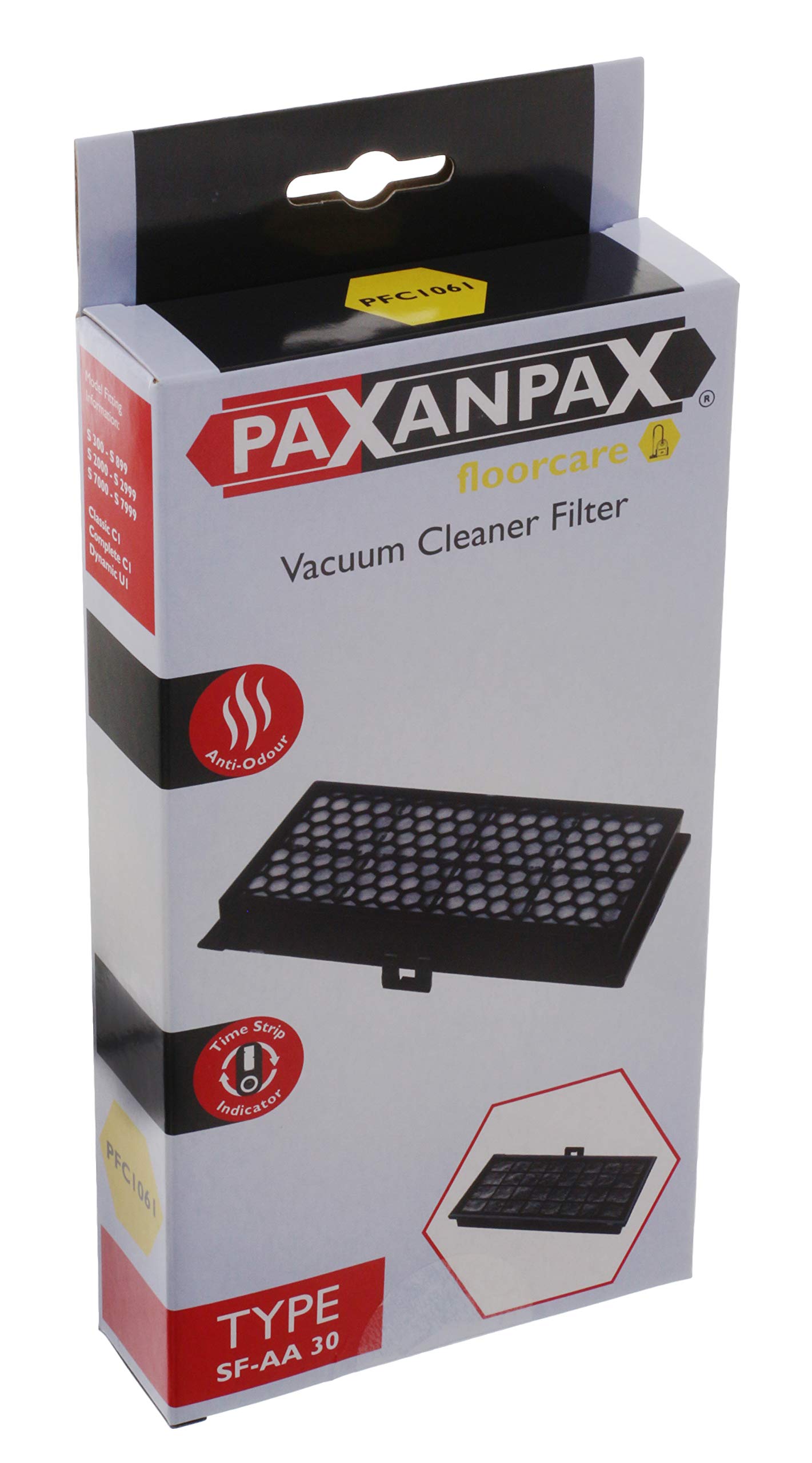 Paxanpax Pfc1061 Filtr do Odkurzacza, Czarny, 9.5 x 18.8 x 3 cm