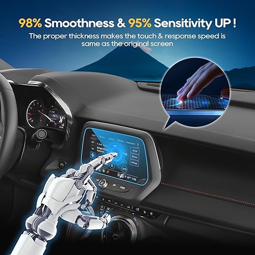 Miniatura 5 de LFOTPP Protector de pantalla de navegación de coche para Camaro 2016-2019 de 8 pulgadas, vidrio templado dureza 9H, centro de visualización estéreo,