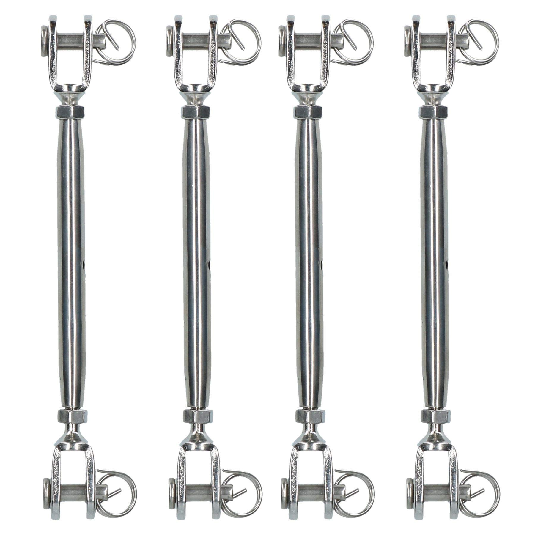 Rigging Screw 5mm Jaw to Jaw Turnbuckle Straining Marine Stainless 4 Pack