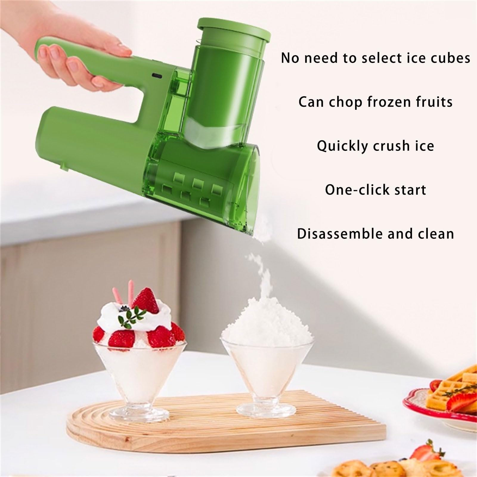 Rallador eléctrico de verduras con 3 funciones para cortar rallar y triturar, diseños seguros, herramienta de cocina fácil