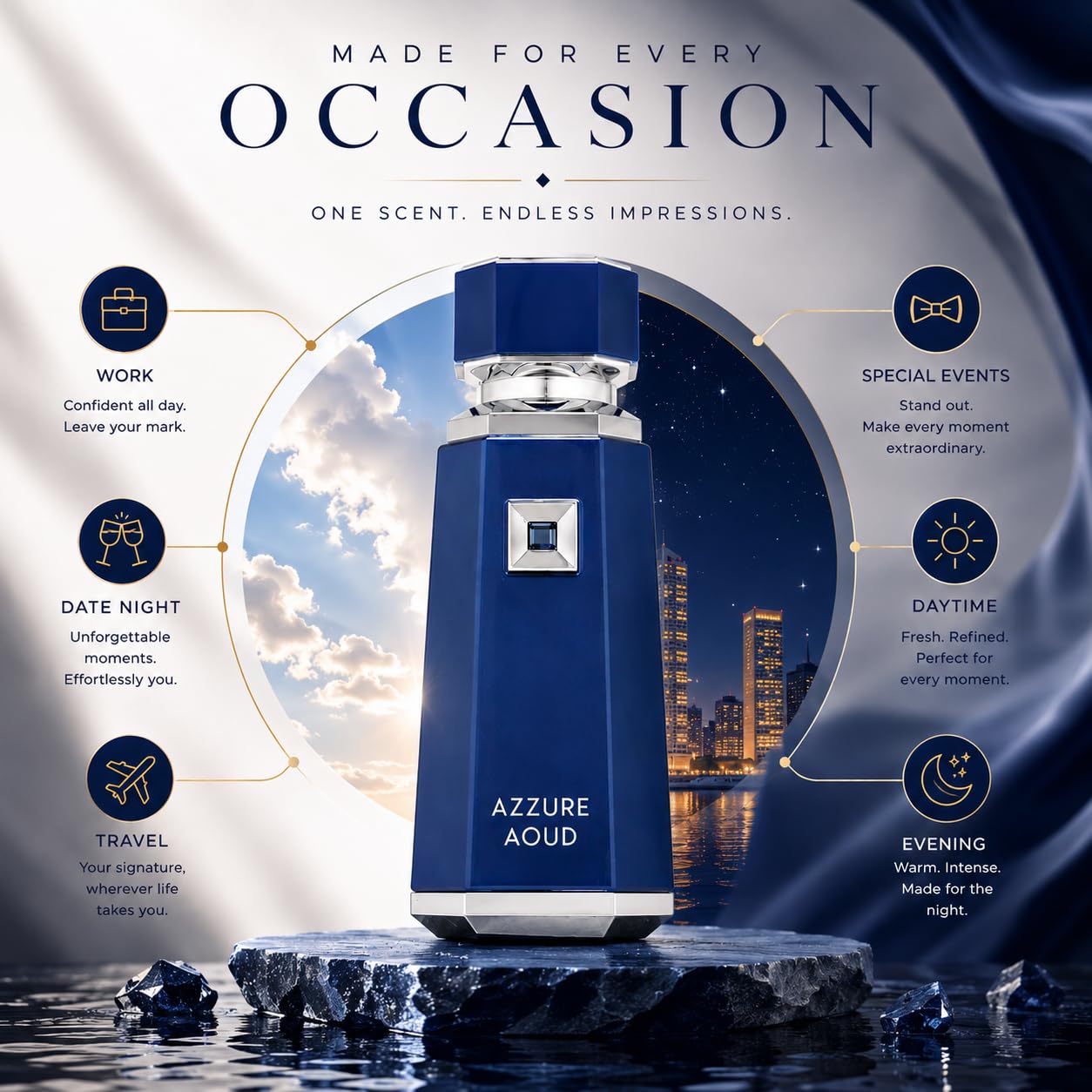 Amazon.com : Fragrance World French Avenue Azzure Aoud Eau de