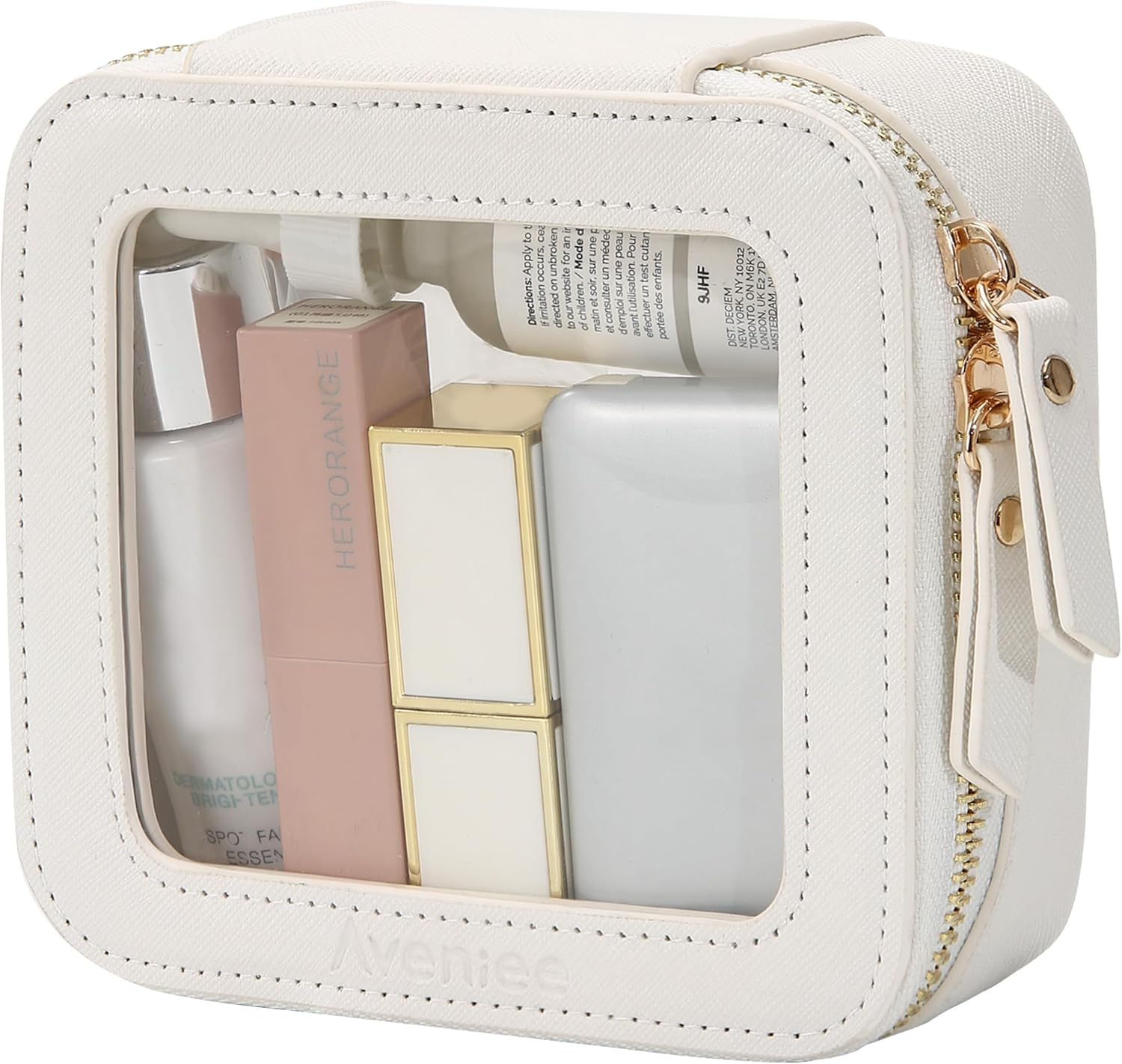 Aveniee Clear Makeup Bag Small, Mini Travel Toiletry Bag Cosmetic Bags Organizer, TSA Approved Clear Makeup Case Pouch with Zipper, Car Essentials for Women Men,White Aveniee Clear Makeup Bag Small, Mini Travel Toiletry Bag Cosmetic Bags Organizer, TSA Approved Clear Makeup Case Pouch with Zipper, Car Essentials for Women Men,White
