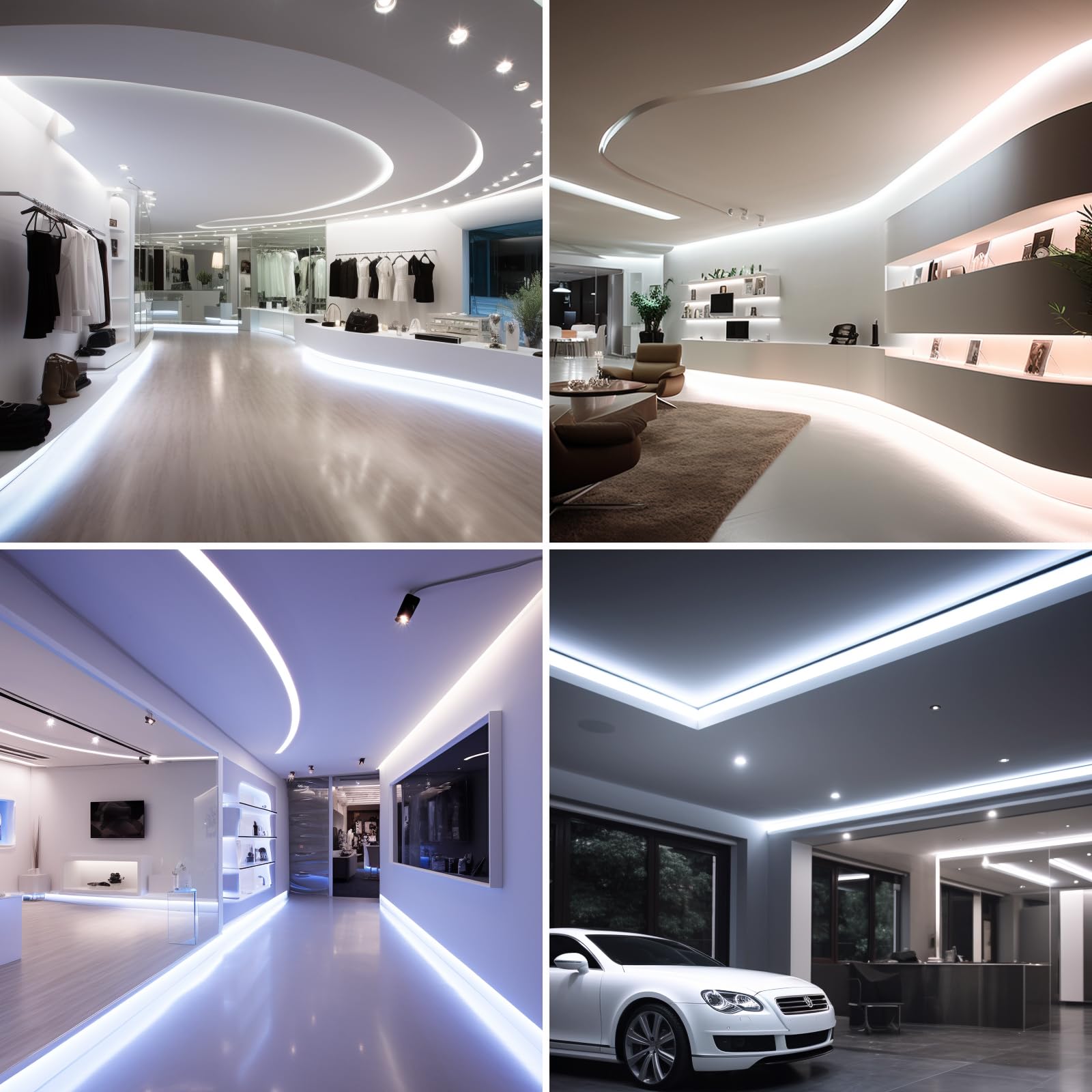 BENLUN 24V 15mm Breite Superhell COB LED Streifen 10m 250W 27500lm | 6000K Kaltweiss LED Strip CRI 92 25W/m 960LEDs/m Selbstklebend mit Netzteil für Zimmer Dekoration Beleuchtung