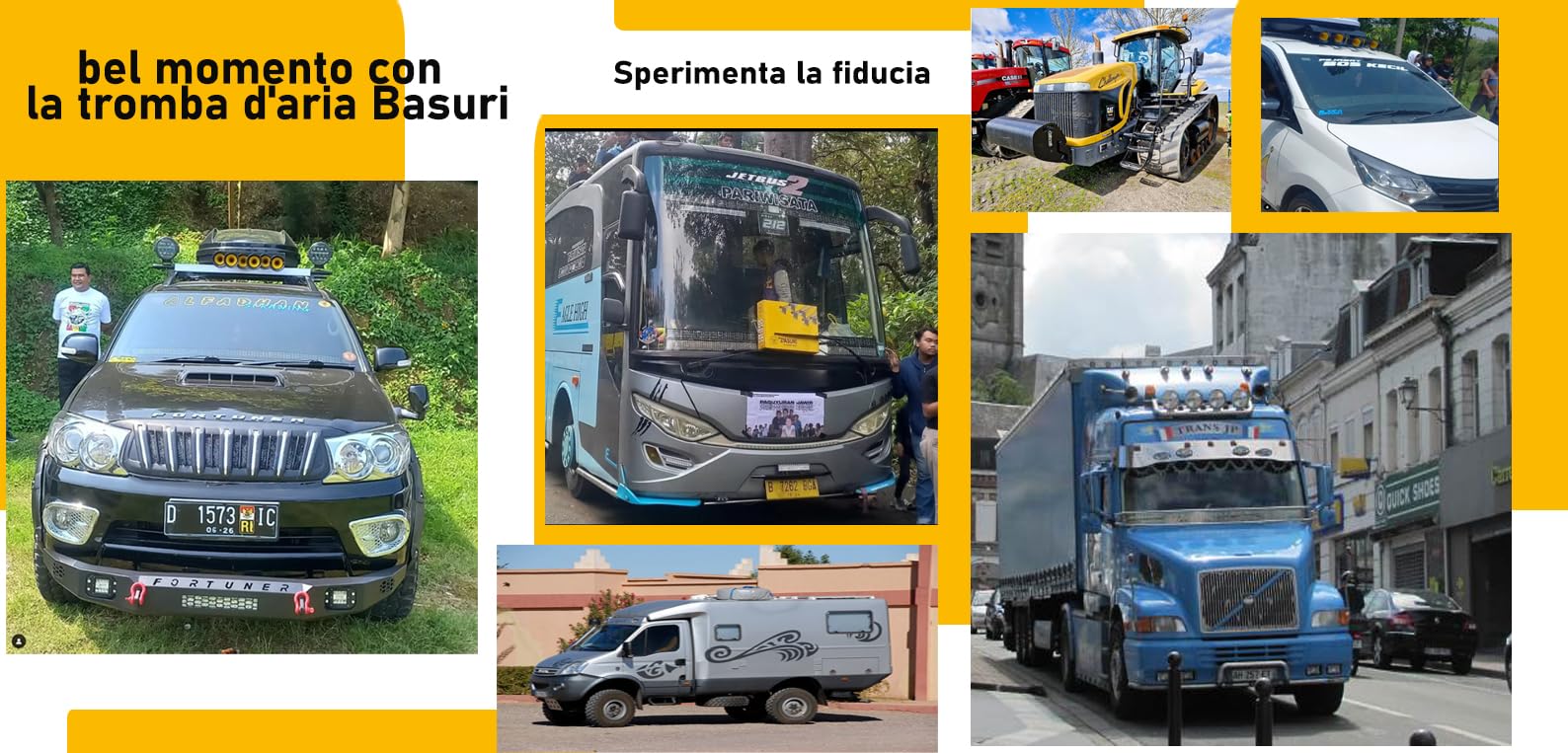 Baby Shark 5.0 | Clacson 12-24 Volts | Musicale Trumpet Klaxon Basuri | 130 Db 24 Melodies | Super Potente Per Camion,Trattore,Agricolo,4x4,Jeep,Bus, Auto,Voiture