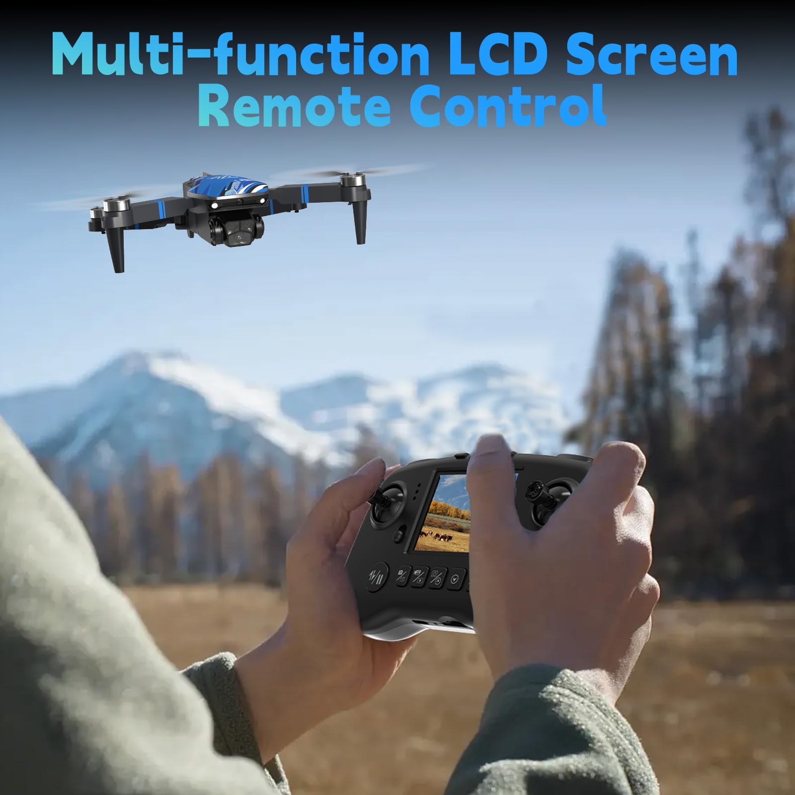 TTROARDS TT19LCD Drohne mit 4k Kamera für Erwachsene, FPV Drohne mit 2.8in LCD Bildschirm Berufstätige, Brushless Motor, 270°Hindernisvermeidung Höhenhaltung 3D Flip 5G RC Mini Quadcopter für Anfänger