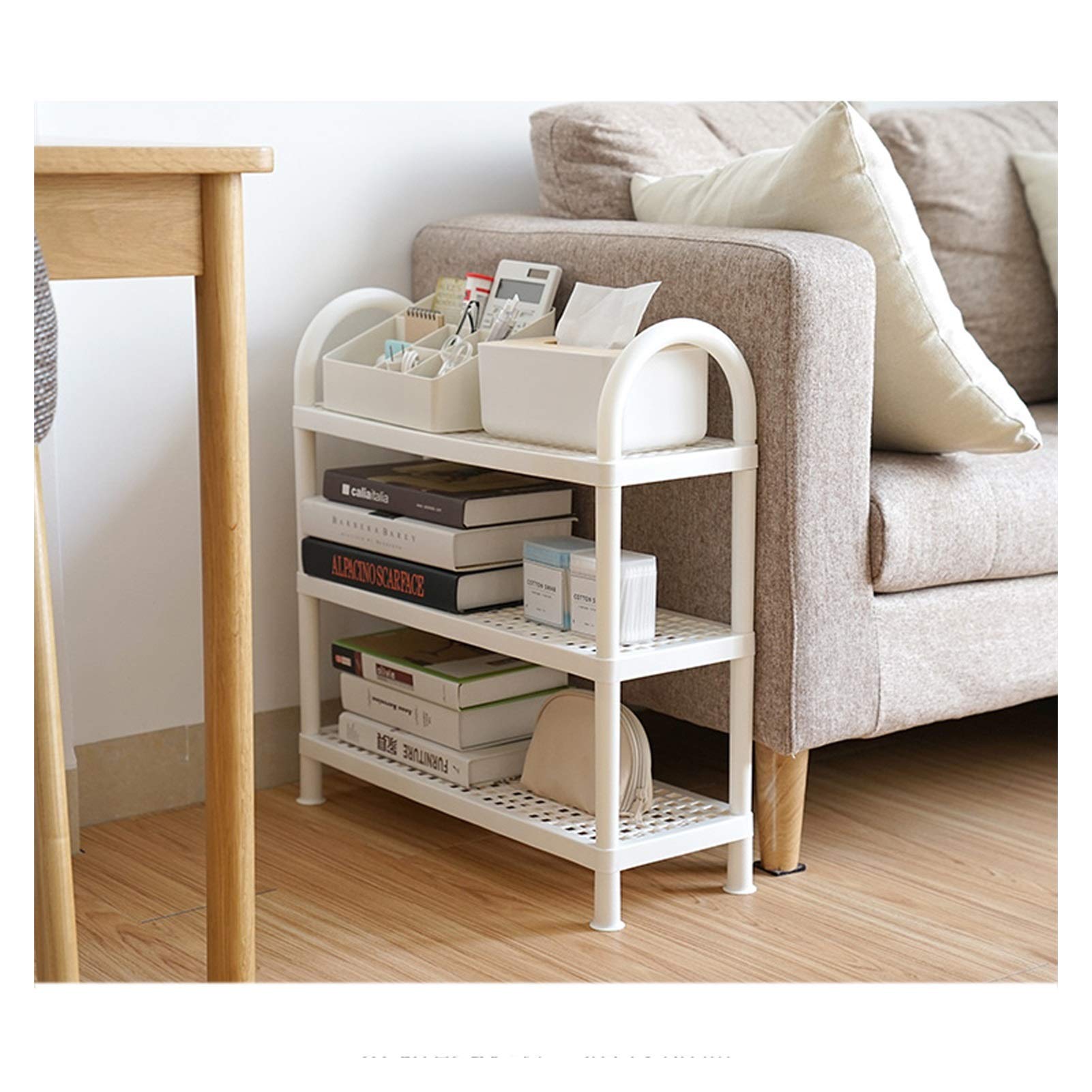 HASMI Schuhregal PP-Schuh Rack platzsparend und vielseitig Rack for Wohnzimmer Schlafzimmer Küche White Storage Stand Regal Organizer Schuhschrank (Size : A)