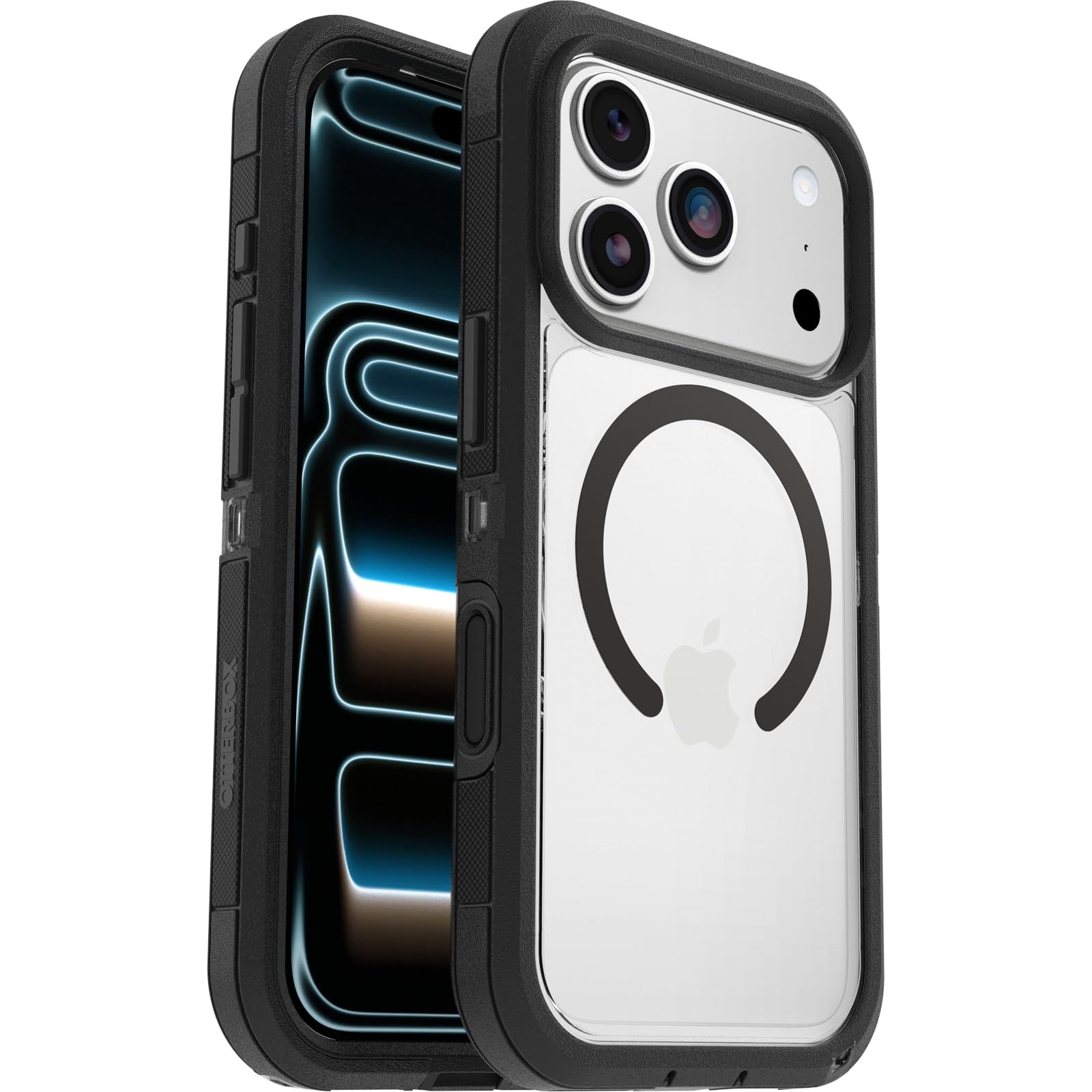 Otterbox Defender Pro XT MagSafe Funda para iPhone 17 Pro, Claro/Negro | Resistente a golpes y caídas, Ultra-Reforzada, Testada 7x con estándares Militares anticaídas, Sin Caja Retail