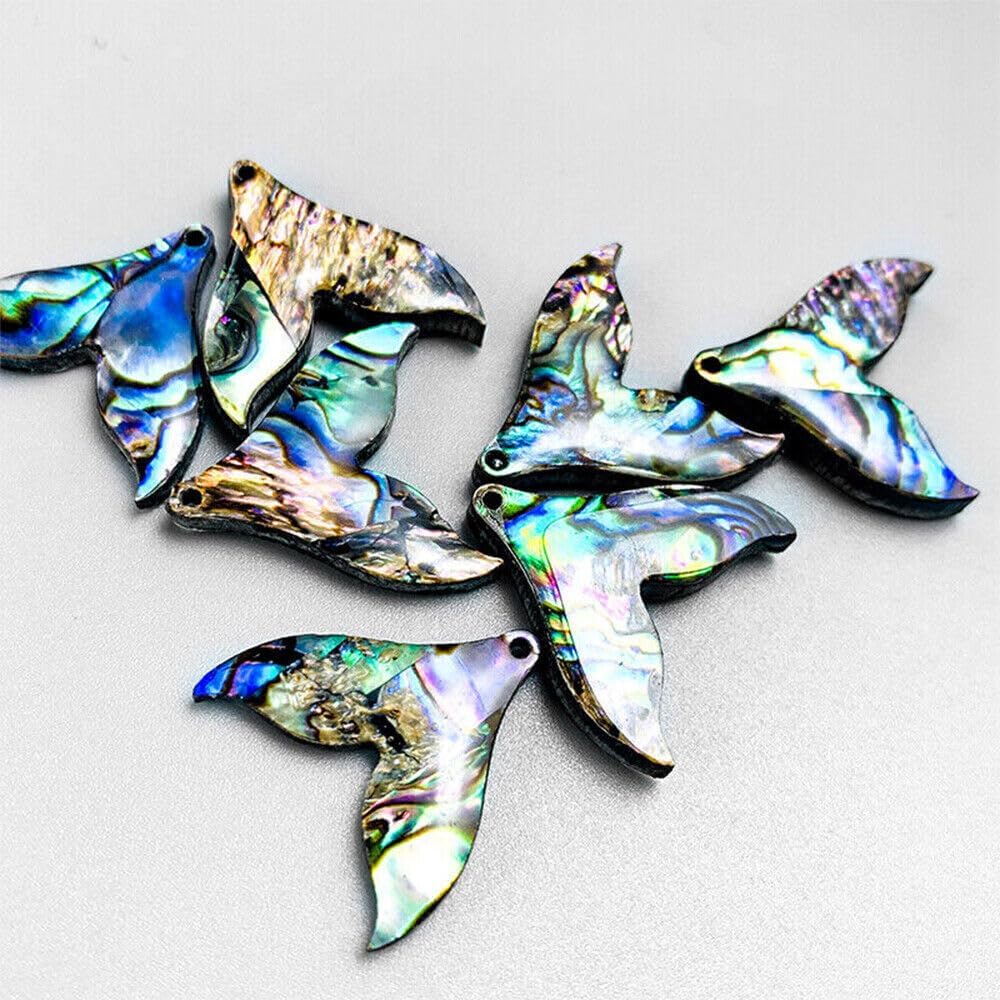 Colorful Abalone Mermaid Tail Charms Fish Tail Pendant Charms Beads Accessories for DIY Craft Anklet Necklace Bracelet Findings Making (10) - Image 6