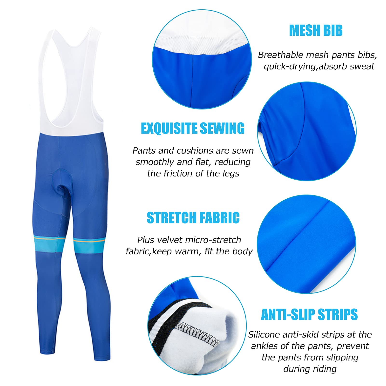Completo Ciclismo Donna Invernale Tuta da Ciclista Manica Lunga Maglia MTB Bici,Abbigliamento Bicicletta Termico Vello Giacca e Pantaloni Salopette con 19D Imbottiti Gel,Jerseys da Strada Traspirante