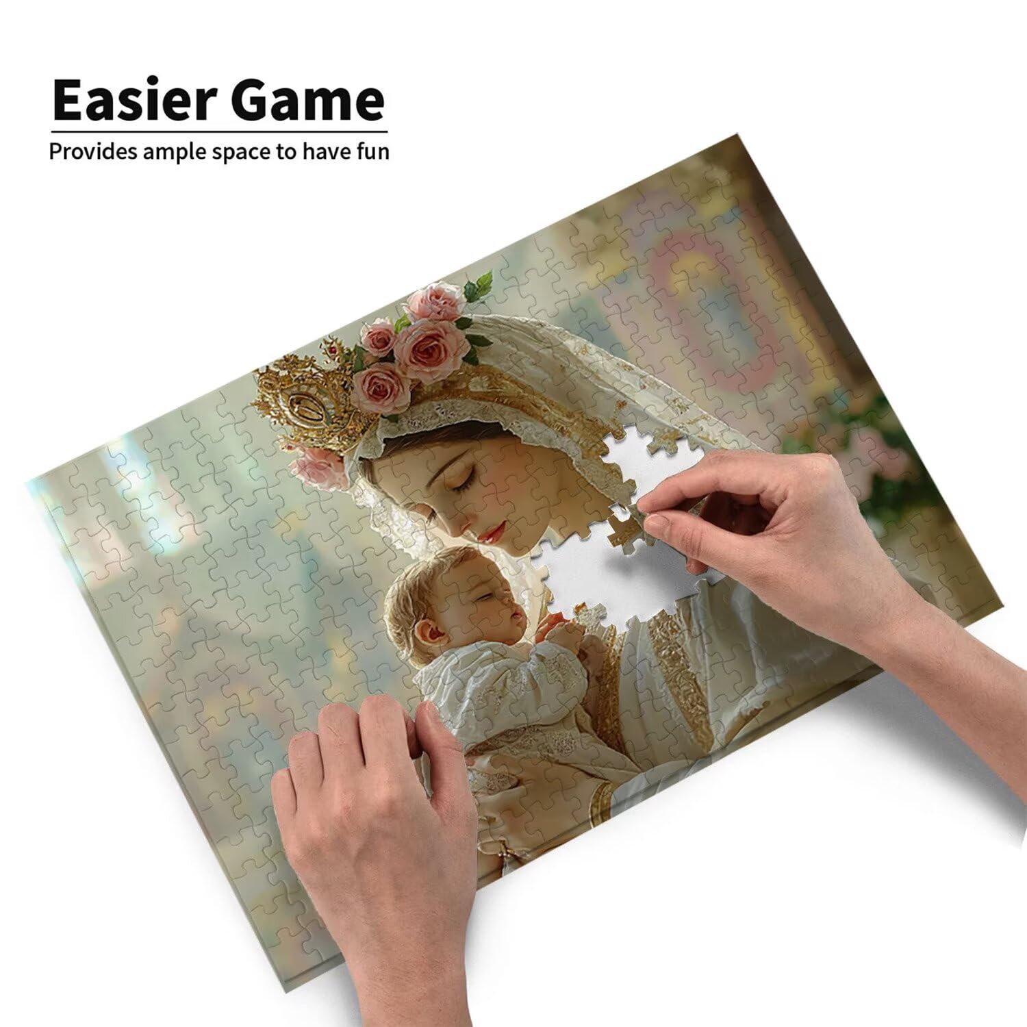 Puzzle 1500 Stück Jigsaw Puzzles für Erwachsene Jungfrau des Kindes Puzzle Herausfordernde Familie Aktivität Spiele pädagogisch, Stressabbau, Bunte DIY Puzzles Handwerk für Home Decor Geschenke b-242
