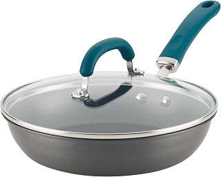 Create Delicious Deep Hard Anodized Nonstick Frying Pan / Fry Pan / Hard Anodized Skillet - 10.25 Inch, Gray