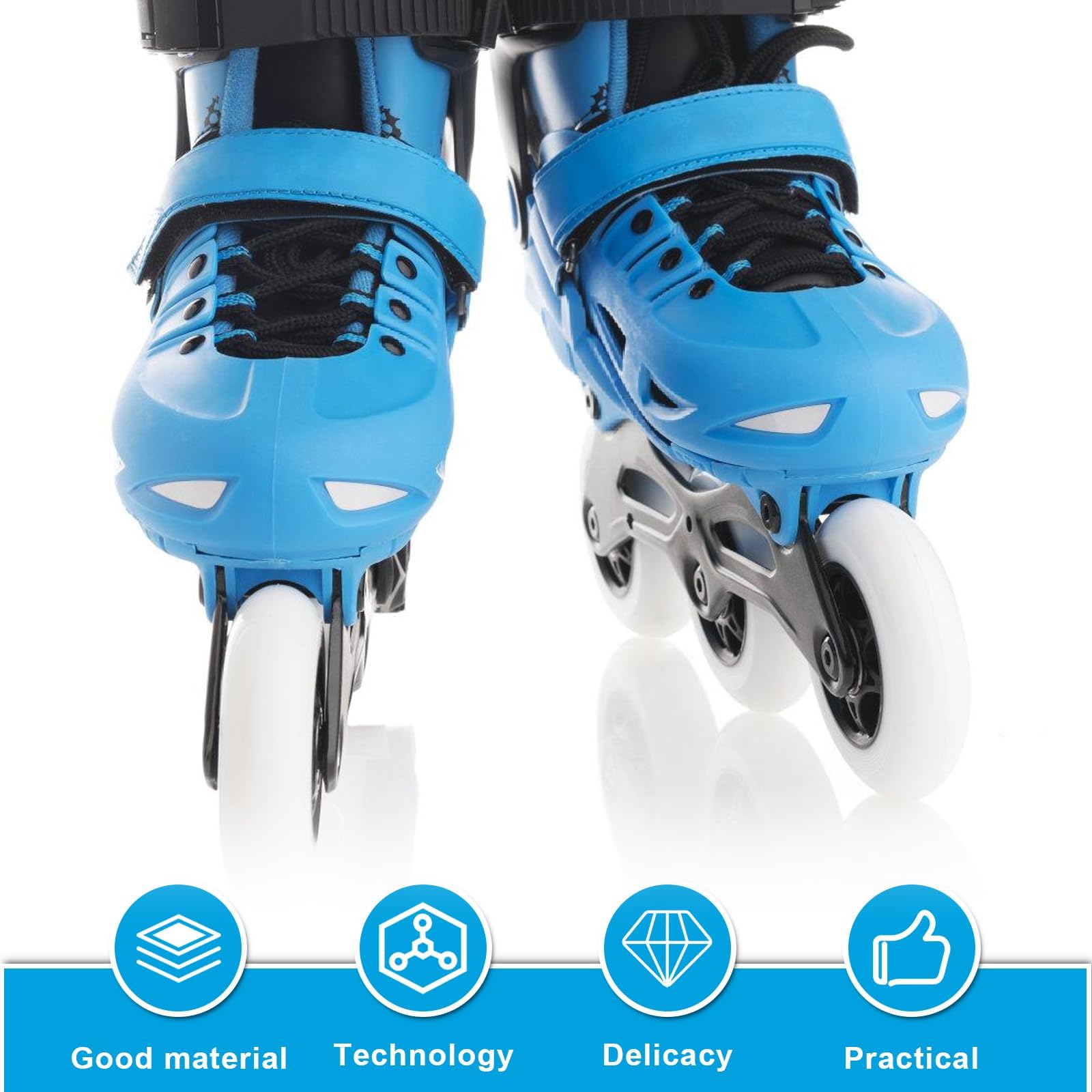 Inline Skate Rollen, Weiße Flash Wheel Ersatzrollen für Skateboards, Scooter, Rollschuhe, Gepäck, Stabilisatoren
