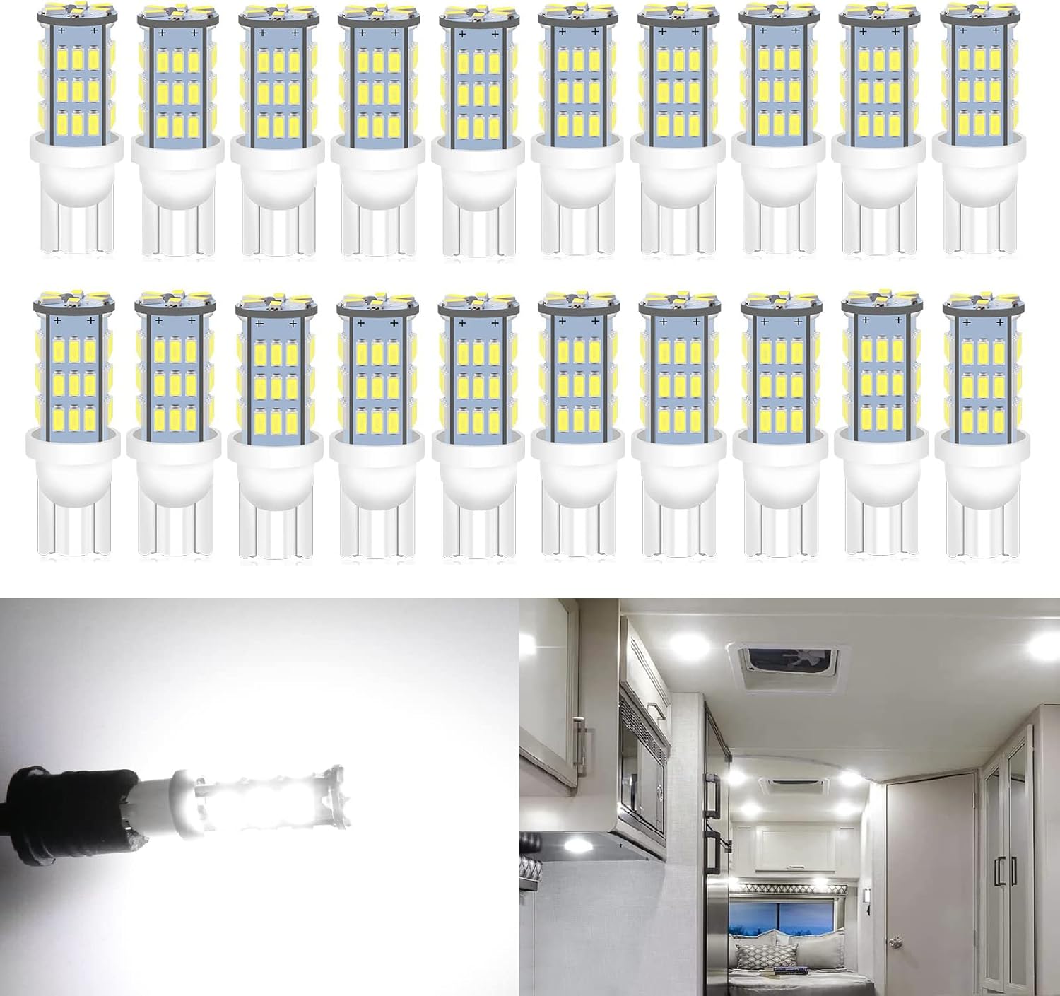 Qoope 921 RV Interior LED Light Bulbs, T10 912 194 LED