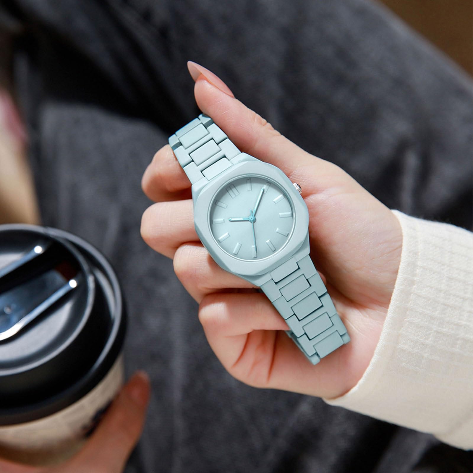 Reloj de dopamina, Reloj de Cuarzo Resistente al Agua, Reloj de Estudiante de Color Caramelo, Adecuado for Regalo de cumpleaños y Vacaciones for Mujeres y niñas. Reloj de Pulsera