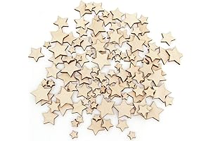 DERAYEE Wooden Stars for Enchanting Crafts