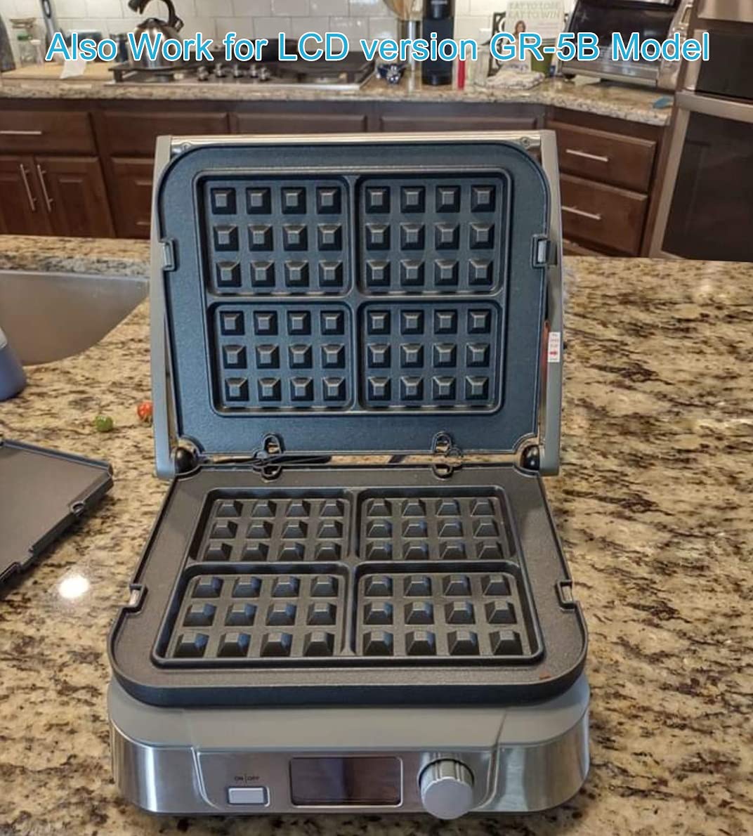 Gvode Waffle Plates for Cuisinart Griddler GR4N, GR5B, GR6 and GRID