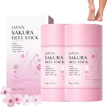 2 Pcs Japan Sakura Foot Heel Stick, Japan Sakura Heel Balm for Dry Cracked Heels and Feet, Repair Stick for Dead Skin, Deeply Moisturize and Soften for Hands, Heels, Elbows, Knees