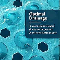 Vista 5 de SlipX Solutions Power Grip 39x16 Bathtub & Shower Mat Premium Non-Slip Bath Safety Clear Aqua