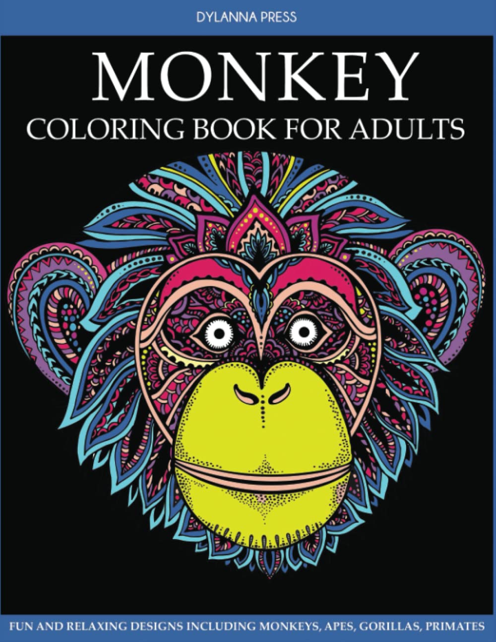 Monkey Coloring Book for Adults