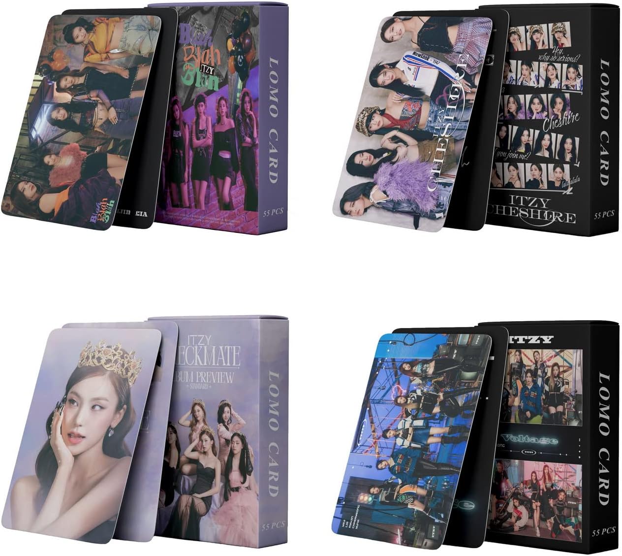 4Pack/218PCS KPOP ITZY Lomo Cards Photocards Album Greeting Cards for Collection Decorations