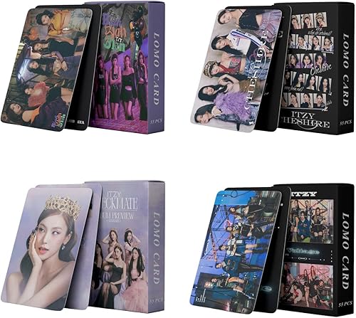KPOP ITZY Lomo - Paquete de 4 tarjetas de felicitación para decoración de colección