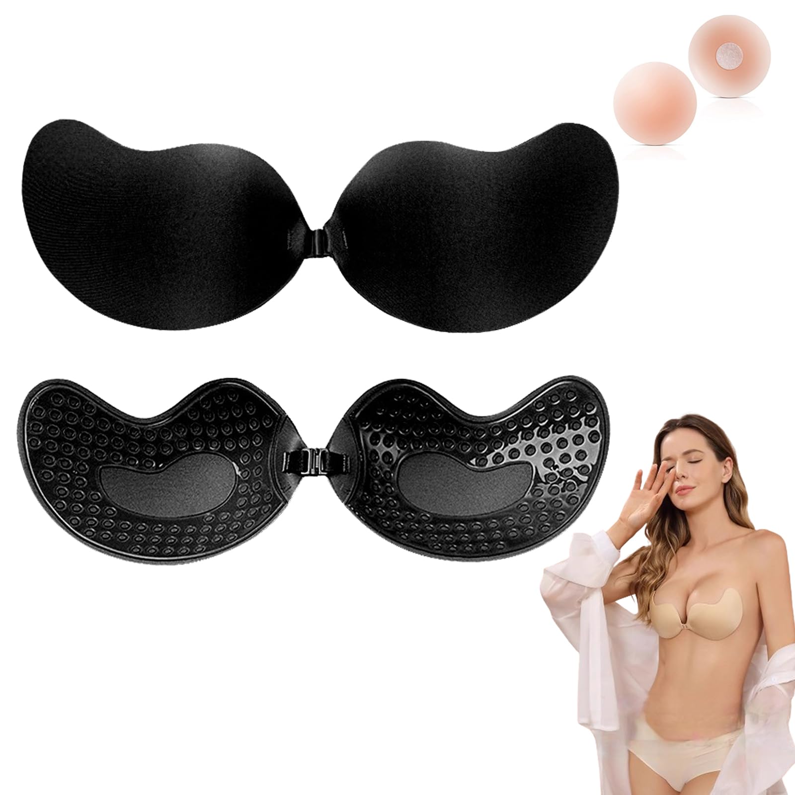 Pretty Invisible Bra Strapless Backless Bra EvelynPro Invisible Strapless Push Up Bra ...