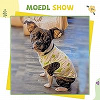 Vista 6 de Camisa para perros pequeños, linda camiseta de algodón suave sin mangas para perros pequeños, gatos, chaleco de verano para perritos, camiseta