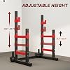 Soporte de sentadillas ajustable Soozier, press de banca, soportes para discos | Estructura de acero resistente para levantamiento de pesas, entrenamiento de fuerza en casa, carga máxima 660 libras 7