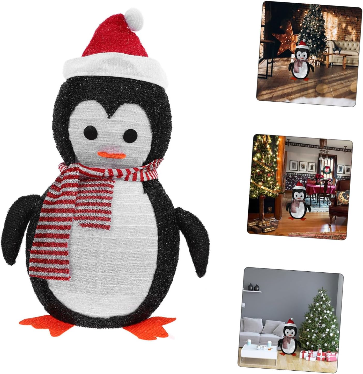 ABOOFAN Lighted Penguin Lanterns Holiday Decorations for Use Energy-efficient Led Christmas Lighting Charming Penguin Garden Ornaments for Festive Celebrations
