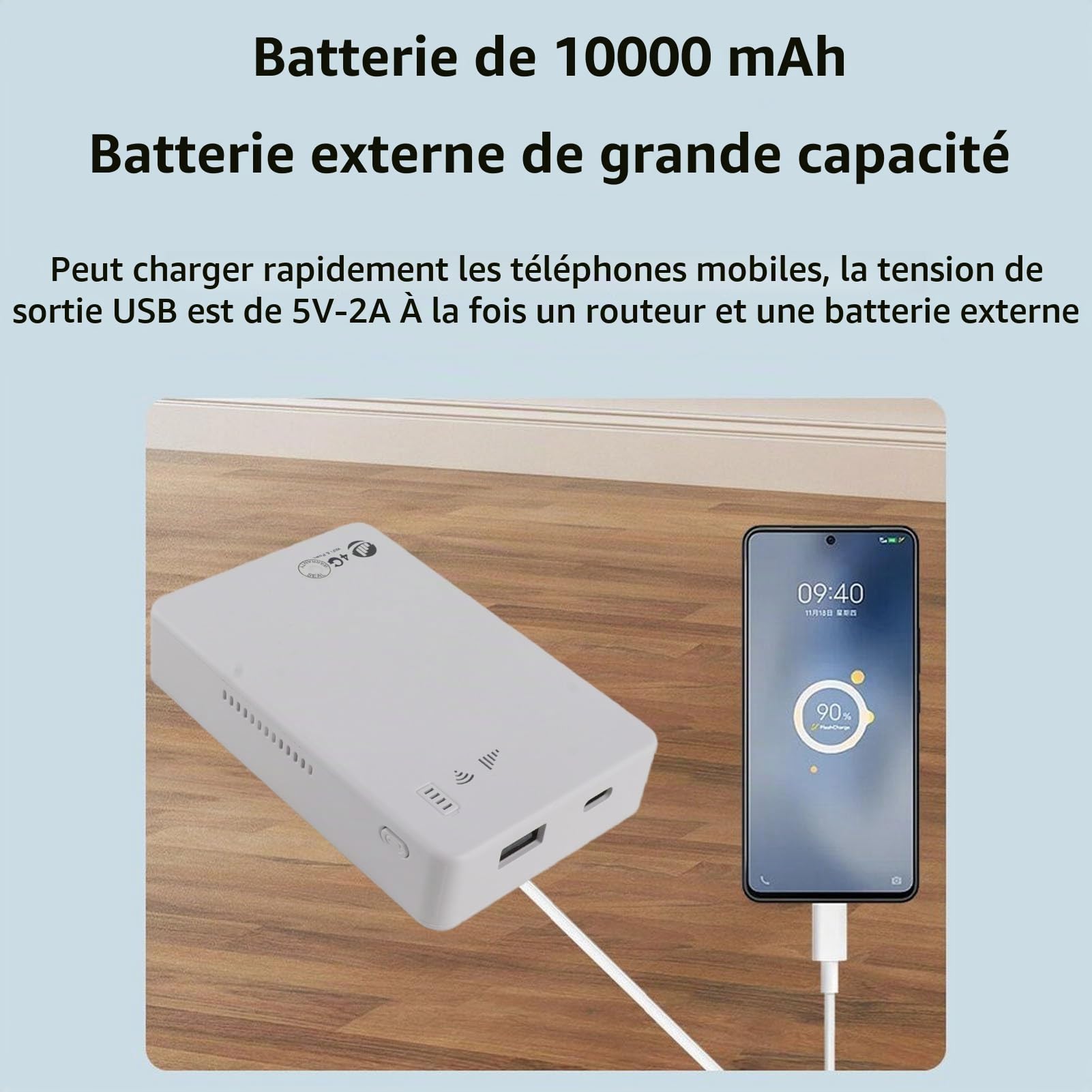 Hotspot WiFi Mobile débloqué Routeur 4G LTE Routeur Modem WiFi Portable 300 Mbps avec Prise en de 10 Appareils et Emplacement pour Carte SIM Hotspot WiFi Mobile 4G