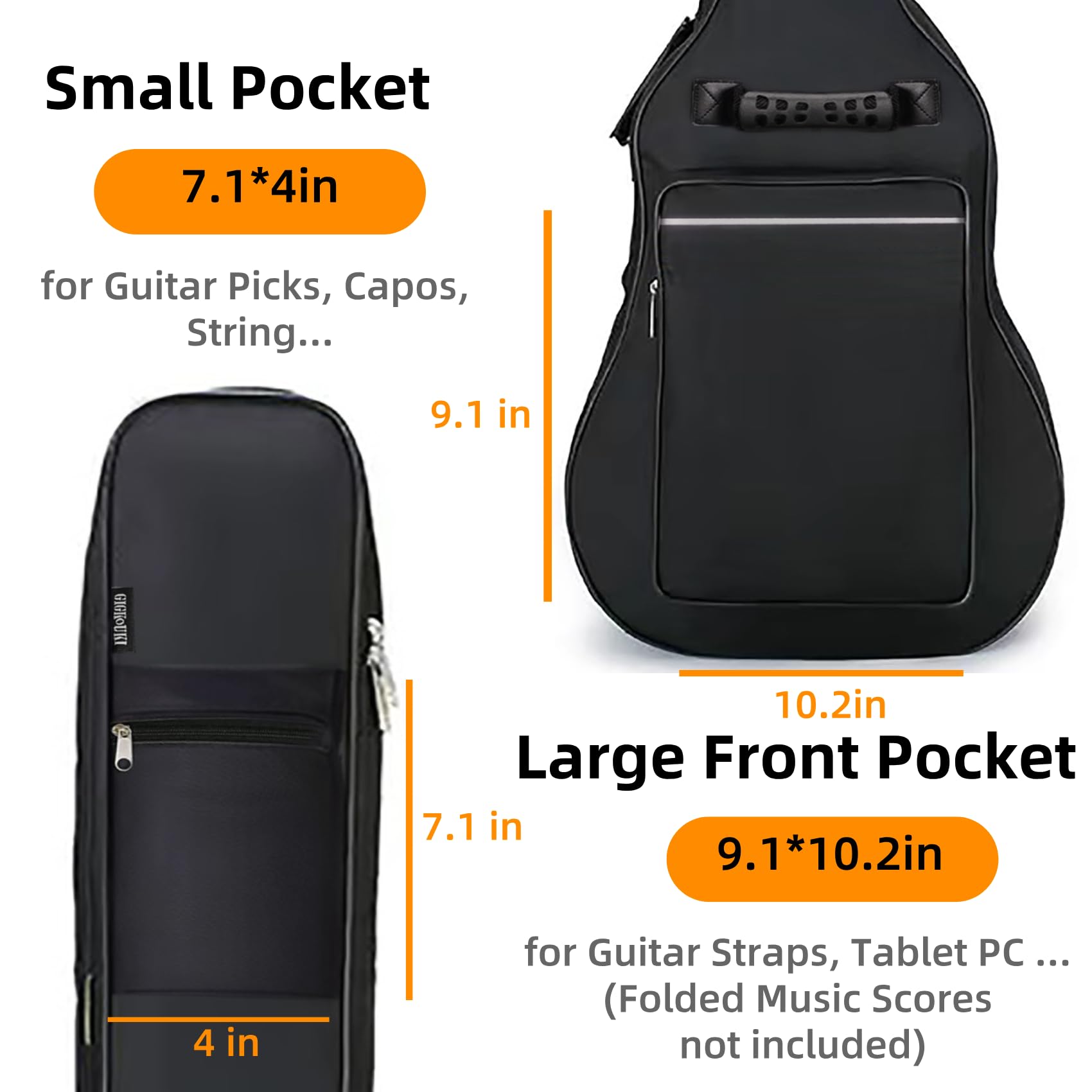 Gig Case Guitar Inch 36 Simple GIGKOUKI BAG GUITAR AIR francisco San CRUZ MONICO バッグ Bag Oxford Straps Double バッグ