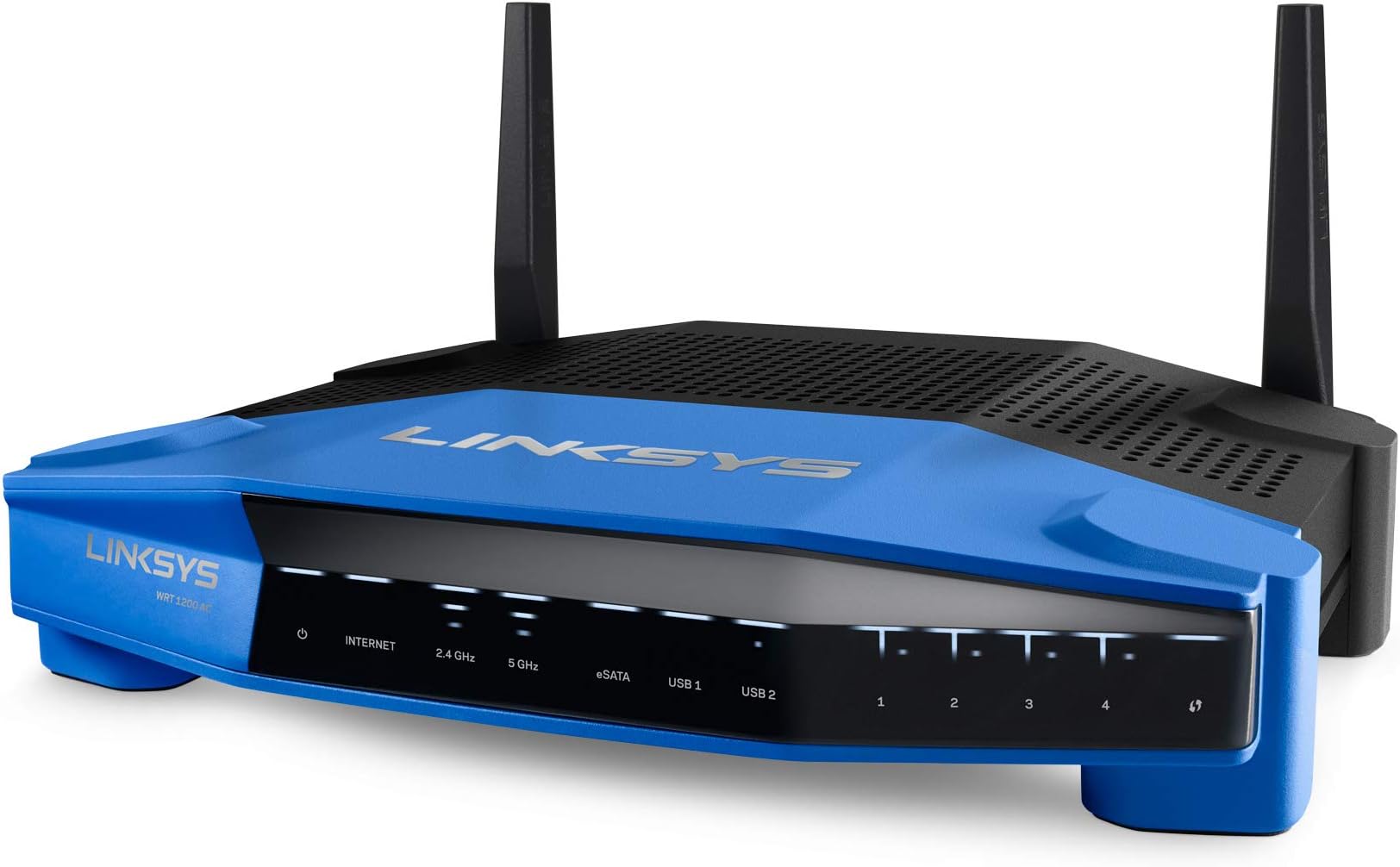 Linksys WRT1200AC Dual-Band Gigabit Smart WiFi Router (AC1200, USB 3.0 Ports, eSATA, Open Source Ready)