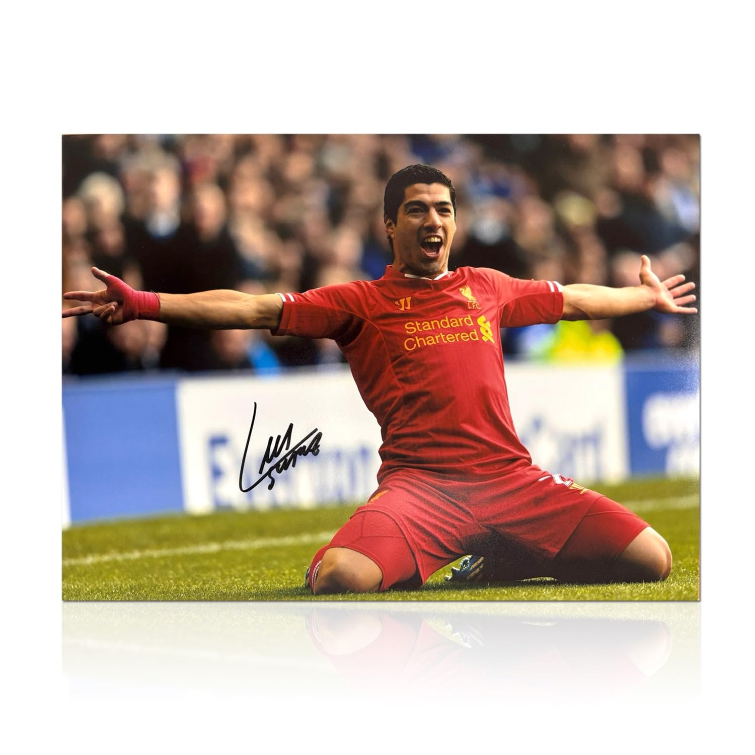 Exclusive Memorabilia Luis Suarez Signed Liverpool Football Photo