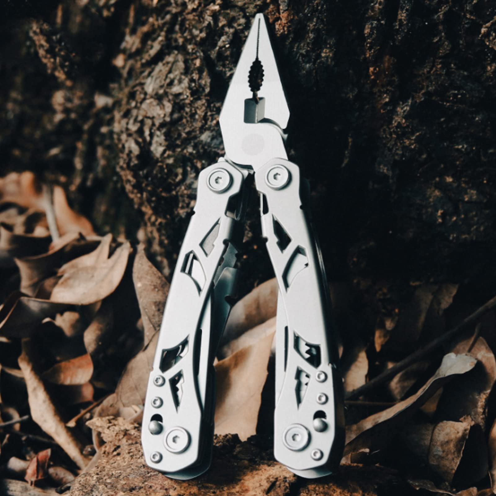 16-En-1 Multifonctions Conçue Outil Multitool Pince De Poche Acier Inoxydable Couteau Pliant Avec Poignée Ergono Pour Extérieur,Survie,Camping,Randonnée,Réparation Simple