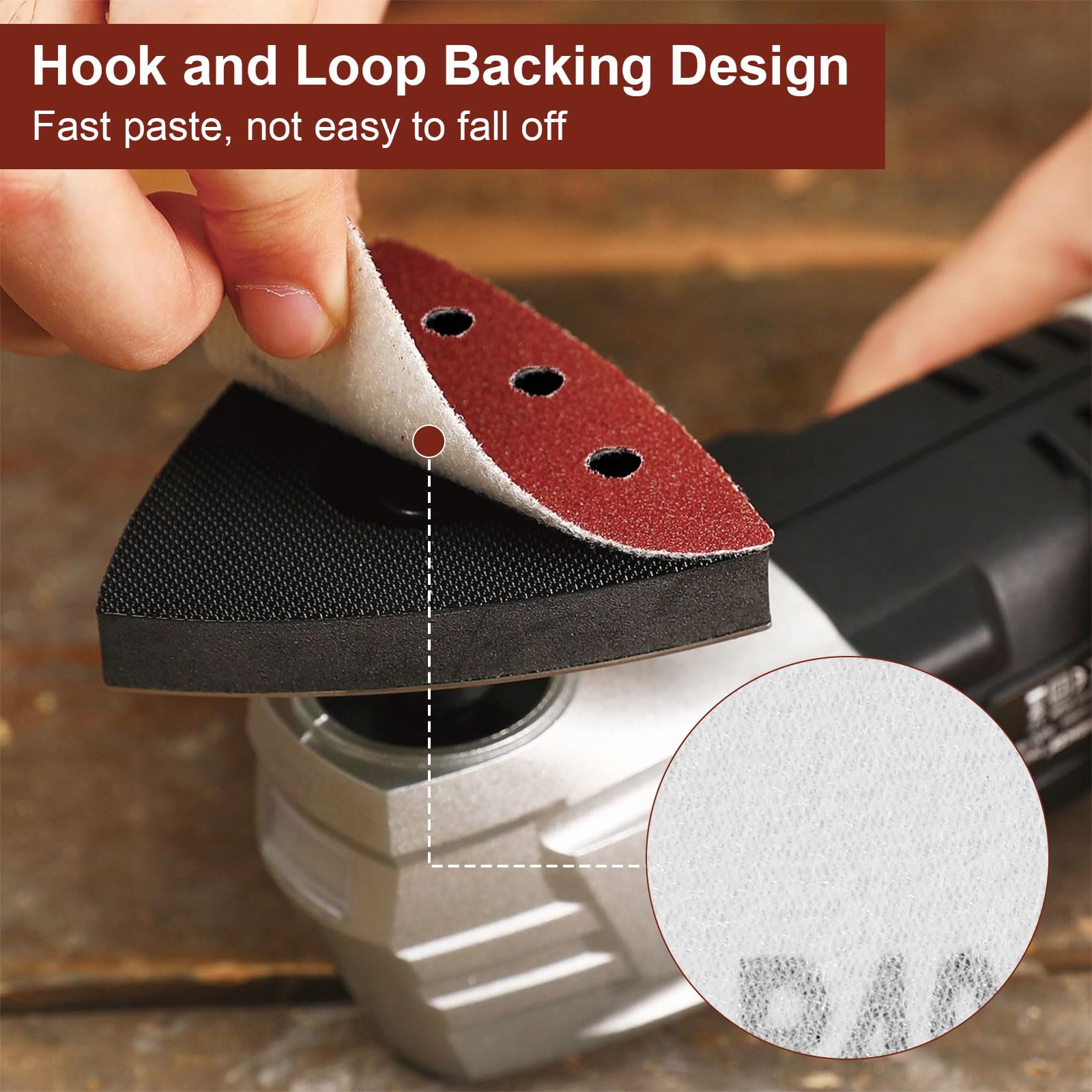 120 Abrasivi Triangolari Per Levigatrice A Delta - 90 X 90 X 90 Mm - 6 Fori - Grana 40/60/80/120 - Foto 9